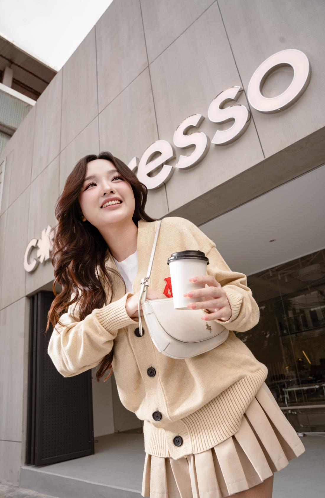 Customer outside the cafe
